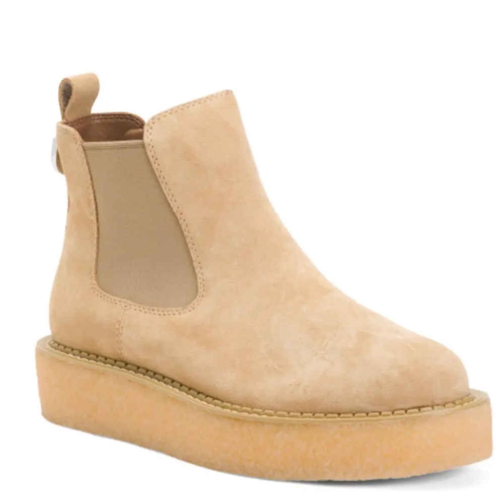 AEROSOLES Suede Chelsey  Camel  Leather Suede